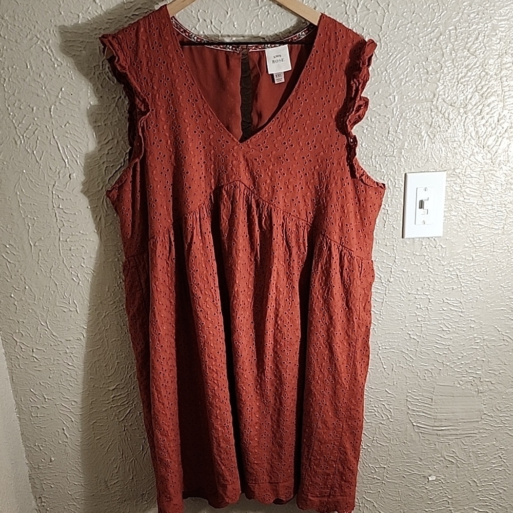 KNOX ROSE Women's Rust Sleeveless Dress